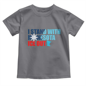 I Stand With Minnesota Toddler T Shirt Minnesota Resist Anti ICE Immigration Protest TS14 Charcoal Print Your Wear