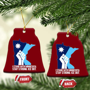 I Stand With Minnesota Ceramic Ornament Minnesota Flag Anti ICE Immigration Protest Resist TS14 Print Your Wear