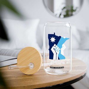 I Stand With Minnesota Glass Can Minnesota Flag Anti ICE Immigration Protest Resist TS14 Print Your Wear