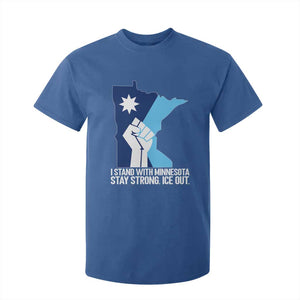 I Stand With Minnesota T Shirt For Kid Minnesota Flag Anti ICE Immigration Protest Resist TS14 Royal Blue Print Your Wear