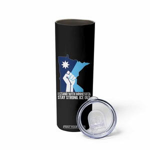 I Stand With Minnesota Skinny Tumbler Minnesota Flag Anti ICE Immigration Protest Resist TS14 Print Your Wear