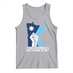 I Stand With Minnesota Tank Top Minnesota Flag Anti ICE Immigration Protest Resist TS14 Athletic Heather Print Your Wear