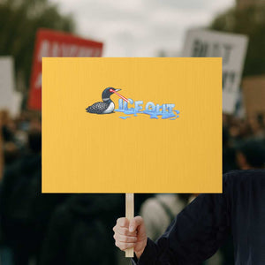 Ice Out Protest Sign Minnesota Resist Anti ICE Immigration Protest TS14 Horizontal 18" × 24" Yellow Print Your Wear