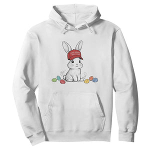 Funny Easter Bunny Wearing Hat American Hoodie TS14 White Print Your Wear