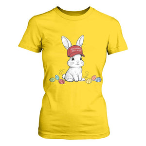 Funny Easter Bunny Wearing Hat American T Shirt For Women TS14 Daisy Print Your Wear