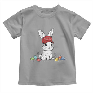 Funny Easter Bunny Wearing Hat American Toddler T Shirt TS14 Sport Gray Print Your Wear