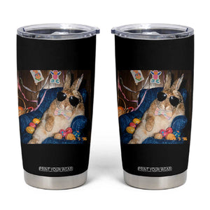 Funny Easter Bunny Sunglasses Graphic Tumbler Cup TS14 Black Print Your Wear