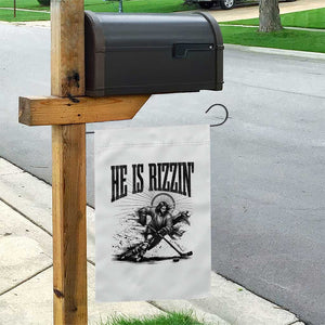 Funny Jesus Hockey Garden Flag He Is Rizzin' TS14 Print Your Wear