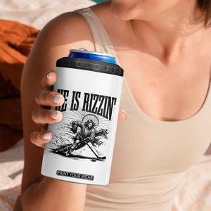 Funny Jesus Hockey 4 in 1 Can Cooler Tumbler He Is Rizzin' TS14 Print Your Wear