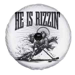 Funny Jesus Hockey Spare Tire Cover He Is Rizzin' TS14 Print Your Wear