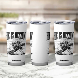 Funny Jesus Hockey Tumbler Cup He Is Rizzin' TS14 Print Your Wear
