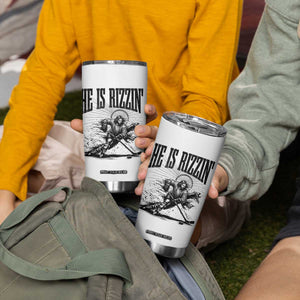 Funny Jesus Hockey Tumbler Cup He Is Rizzin' TS14 Print Your Wear