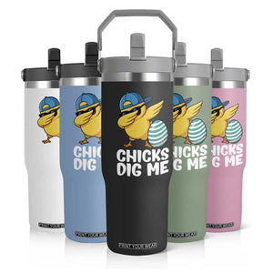 Easter Chicks Dig Me Flip Straw Tumbler Cute Chicken Dabbing Egg Hunt Toddler TS14 Print Your Wear