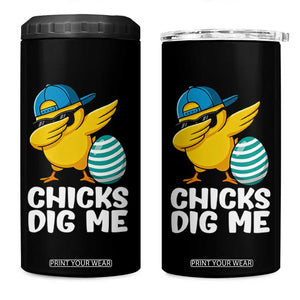 Easter Chicks Dig Me 4 in 1 Can Cooler Tumbler Cute Chicken Dabbing Egg Hunt Toddler TS14 One Size: 16 oz Black Print Your Wear