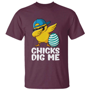 Easter Chicks Dig Me T Shirt Cute Chicken Dabbing Egg Hunt Toddler TS14 Maroon Print Your Wear