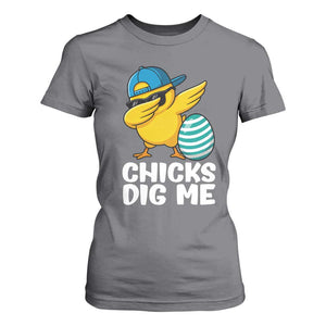 Easter Chicks Dig Me T Shirt For Women Cute Chicken Dabbing Egg Hunt Toddler TS14 Charcoal Print Your Wear