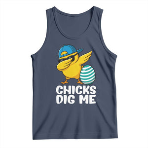 Easter Chicks Dig Me Tank Top Cute Chicken Dabbing Egg Hunt Toddler TS14 Navy Print Your Wear