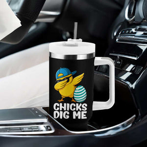 Easter Chicks Dig Me Tumbler With Handle Cute Chicken Dabbing Egg Hunt Toddler TS14 Print Your Wear