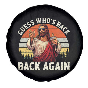 Funny Jesus Easter Spare Tire Cover Guess Who's Back? Back Again Easter TS14 Print Your Wear