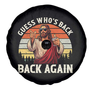 Funny Jesus Easter Spare Tire Cover Guess Who's Back? Back Again Easter TS14 Print Your Wear