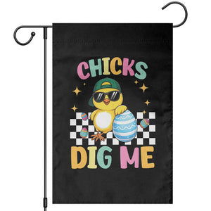 Chicks Dig Me Garden Flag Funny Easter Chick TS14 Black Print Your Wear