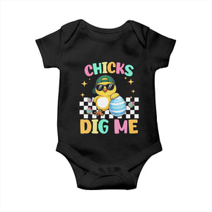 Chicks Dig Me Baby Onesie Funny Easter Chick TS14 Black Print Your Wear