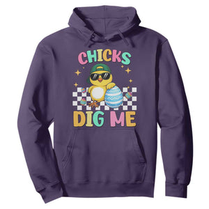 Chicks Dig Me Hoodie Funny Easter Chick TS14 Purple Print Your Wear