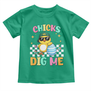 Chicks Dig Me Toddler T Shirt Funny Easter Chick TS14 Irish Green Print Your Wear