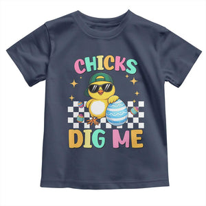 Chicks Dig Me Toddler T Shirt Funny Easter Chick TS14 Navy Print Your Wear