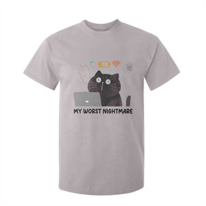 My Worst Nightmare T Shirt For Kid Funny Cat Gaming Wifi Loading Hurmor TS14 Ice Gray Print Your Wear