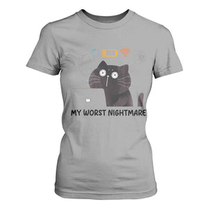 My Worst Nightmare T Shirt For Women Funny Cat Gaming Wifi Loading Hurmor TS14 Sport Gray Print Your Wear