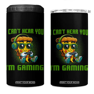 Funny Pizza Video Gaming 4 in 1 Can Cooler Tumbler I Can Not Hear You I Am Gaming TS14 One Size: 16 oz Black Print Your Wear