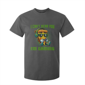 Funny Pizza Video Gaming T Shirt For Kid I Can Not Hear You I Am Gaming TS14 Dark Heather Print Your Wear