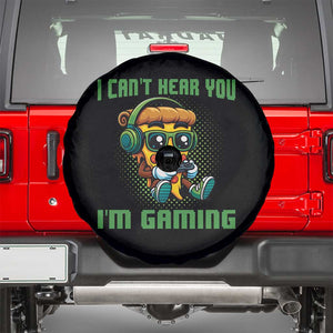 Funny Pizza Video Gaming Spare Tire Cover I Can Not Hear You I Am Gaming TS14 Black Print Your Wear
