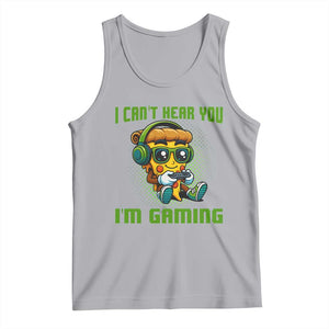 Funny Pizza Video Gaming Tank Top I Can Not Hear You I Am Gaming TS14 Athletic Heather Print Your Wear