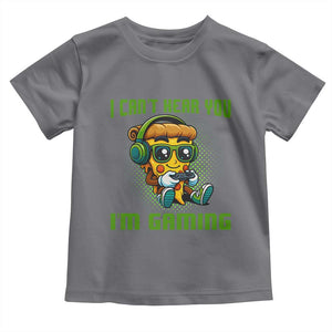 Funny Pizza Video Gaming Toddler T Shirt I Can Not Hear You I Am Gaming TS14 Charcoal Print Your Wear