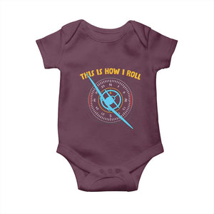 Funny Pilot Aviation Airplane Baby Onesie This Is How We Roll TS14 Maroon Print Your Wear