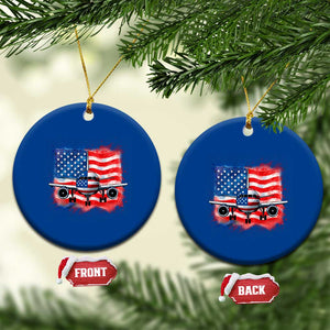 Pilot Airplane Patriotic American Flag Plane Aviation Ceramic Ornament TS14 1pc Blue Print Your Wear