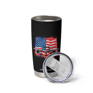 Pilot Airplane Patriotic American Flag Plane Aviation Tumbler Cup TS14 Print Your Wear