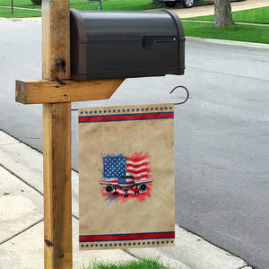 Pilot Airplane Patriotic American Flag Plane Aviation Garden Flag TS14 Vintage Rustic Tan Red Print Your Wear