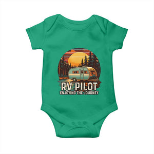 RV Pilot Enjoying The Journey Baby Onesie Funny Camping Lover TS14 Irish Green Print Your Wear