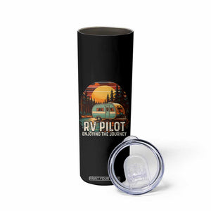 RV Pilot Enjoying The Journey Skinny Tumbler Funny Camping Lover TS14 Print Your Wear