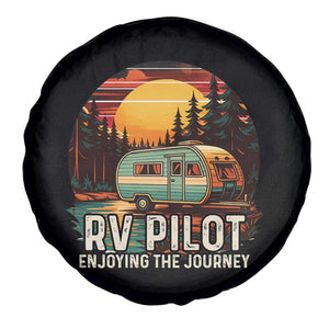 RV Pilot Enjoying The Journey Spare Tire Cover Funny Camping Lover TS14 Print Your Wear
