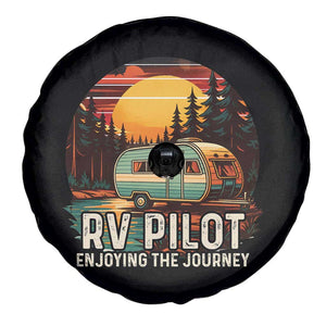 RV Pilot Enjoying The Journey Spare Tire Cover Funny Camping Lover TS14 Print Your Wear