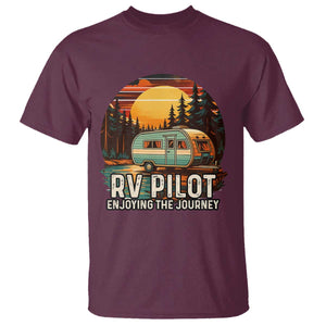 RV Pilot Enjoying The Journey T Shirt Funny Camping Lover TS14 Maroon Print Your Wear