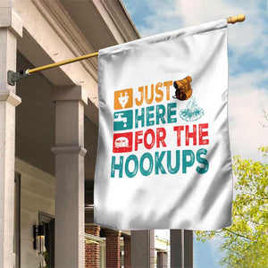 RV Camping Caravan Motorhome Garden Flag Just Here For The Hookups TS14 Print Your Wear