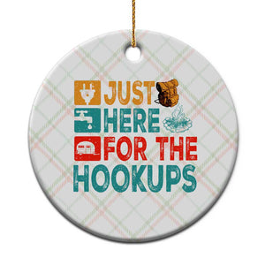 RV Camping Caravan Motorhome Ceramic Ornament Just Here For The Hookups TS14 1pc Christmas Plaid Print Your Wear