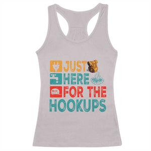 RV Camping Caravan Motorhome Racerback Tank Top Just Here For The Hookups TS14 Ice Gray Print Your Wear