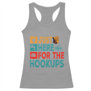 RV Camping Caravan Motorhome Racerback Tank Top Just Here For The Hookups TS14 Sport Gray Print Your Wear