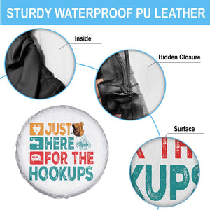 RV Camping Caravan Motorhome Spare Tire Cover Just Here For The Hookups TS14 Print Your Wear